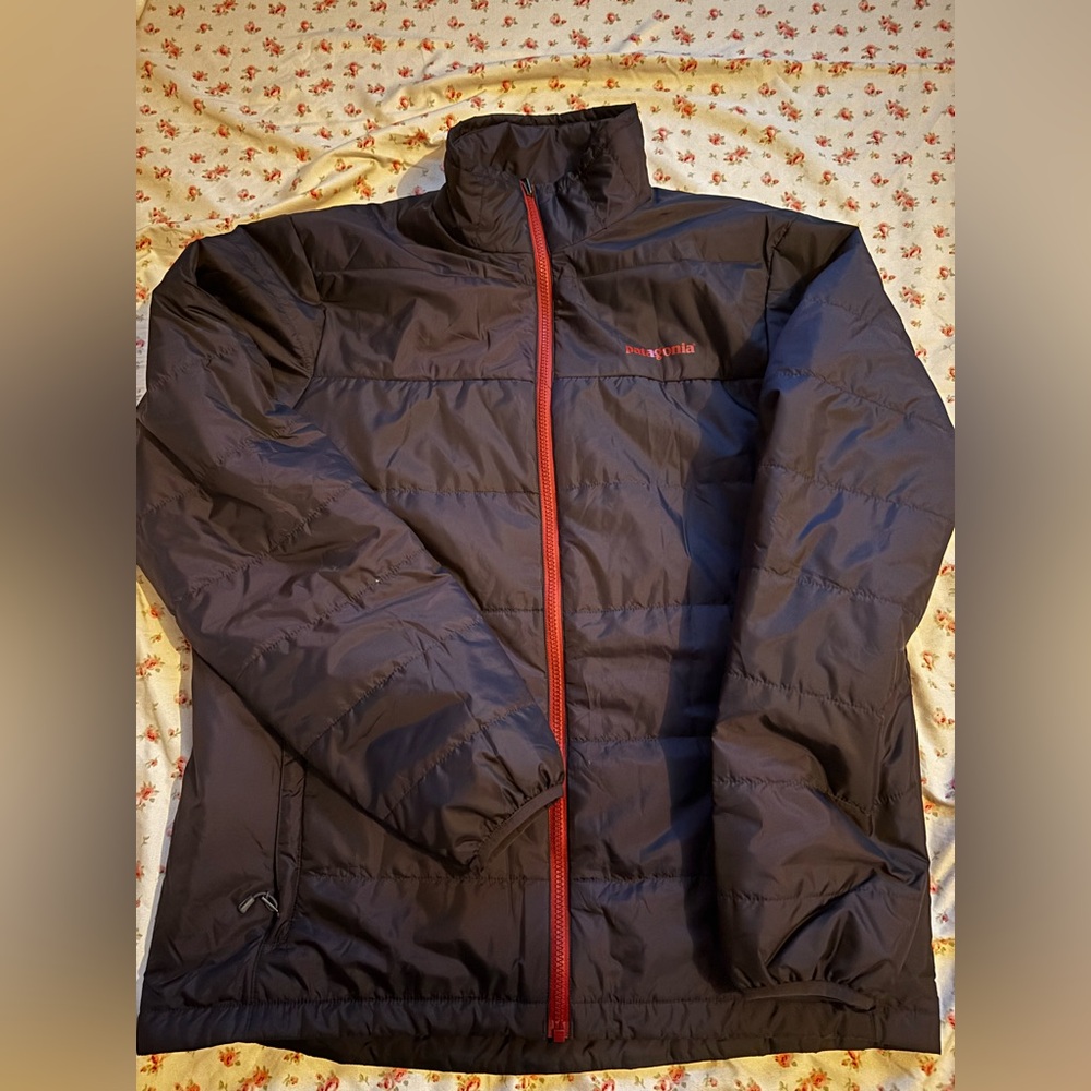 men’s patagonia blue zip up warm winter jacket excellent condition size medium
